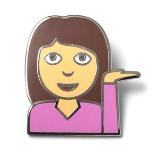 Hair Flip Emoji Pin | Pintrill | NWT